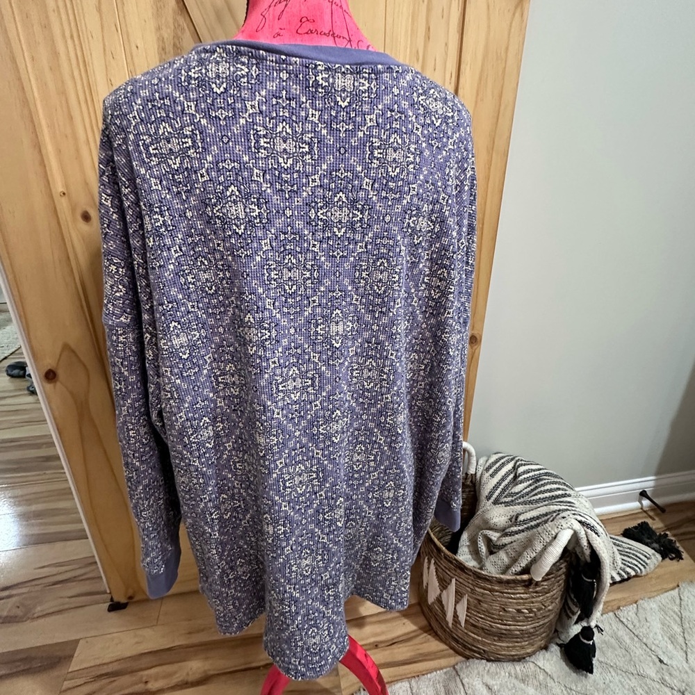 Free People Intimately Patterned Waffle Top - Picture 3 of 4